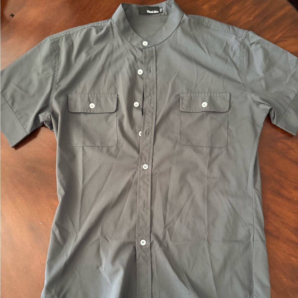 Thompson Charcoal Button Down Shirt